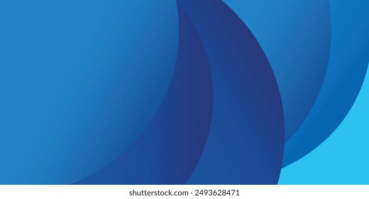 Paper layers circle blue abstract background. vector illustration.