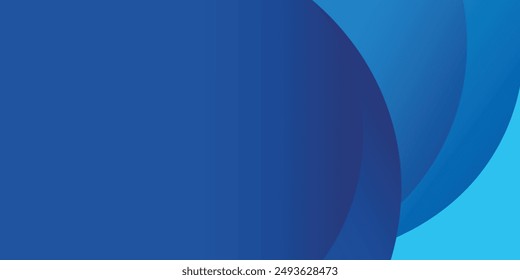 Paper layers circle blue abstract background. vector illustration.