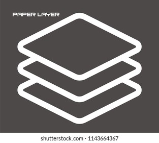 PAPER LAYERS VECTOR ICON 
