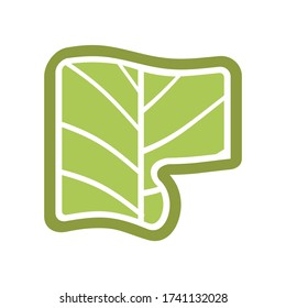 Paper Leaf Logo Icon Green Paper