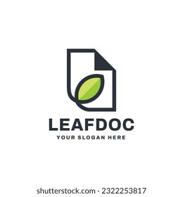 Paper Leaf Logo Vector Icon Illustration