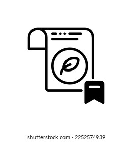 paper and leaf vector illustration icon