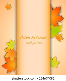 Paper leaves. Autumn background