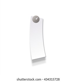 The paper letter fixed by an adhesive tape. Vector paper alphabet