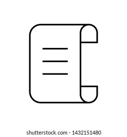 Paper, letter. Illustration vector icon