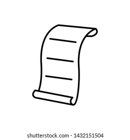 Paper, letter. Illustration vector icon
