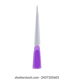 paper letter opener cartoon. message blue, heclosed post, render pink paper letter opener sign. isolated symbol vector illustration