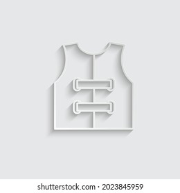 paper life vest icon - vector
