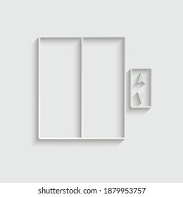 paper lift icon vector - black sign