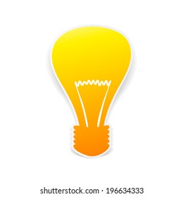 paper light bulb, Vector graphic