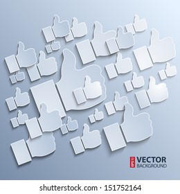 Paper like symbols on grey background. RGB EPS 10 vector illustration
