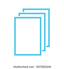 Paper line blue vector icon
