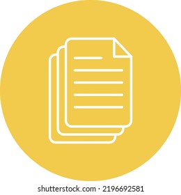 Paper line circle icon vector image. Can also be used for web apps, mobile apps and print media.