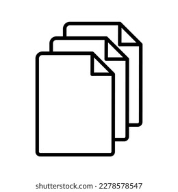 Icono de documento de línea de papel, gran diseño para cualquier propósito. Diseño sencillo. Fondo de la ilustración del vector.