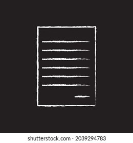 Paper line Icon design white chalk. Draw a picture on the blackboard.