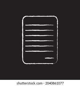 Paper line Icon design white chalk. Draw a picture on the blackboard.