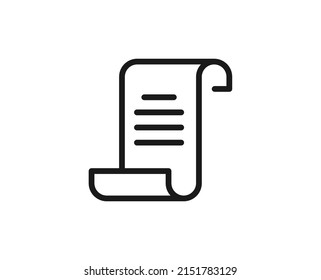 Paper line icon. High quality outline symbol for web design or mobile app. Thin line sign for design logo. Color outline pictogram on white background