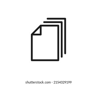 Paper line icon. High quality outline symbol for web design or mobile app. Thin line sign for design logo. Color outline pictogram on white background