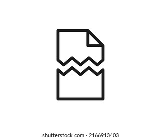 Symbol für die Papierlinie. Hochwertiges Umrisssymbol für Webdesign oder mobile App. Leuchtendes Zeichen für Design-Logo. Farbumriss-Piktogramm auf weißem Hintergrund