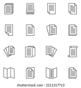 Vektorgrafik für Papierzeilensymbole