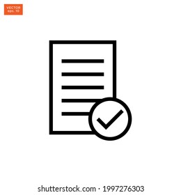 Plantilla de diseño del vector de iconos de línea de papel