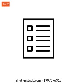Paper Line Icon Vector Illustration  Design Template