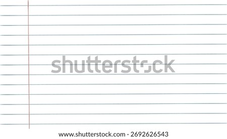 Paper line school notebook, page, empty sheet blank. Line grid copybook, notepaper. Letter, worksheet exercise book and back to school 