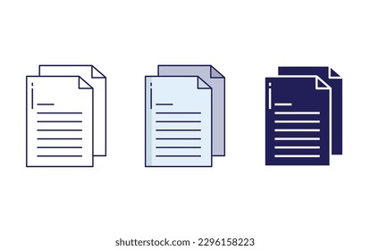 paper line and solid illustration icon