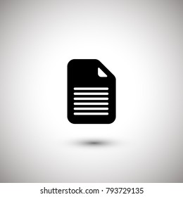 Paper list, blank, survey vector icon