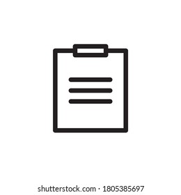 Datensymbol in der Papierliste, Vektorgrafik