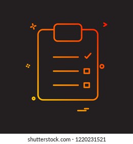 paper list icon design vector 