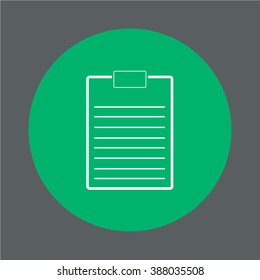 Paper List Icon Line Design