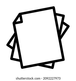 paper list line icon vector. paper list sign. isolated contour symbol black illustration