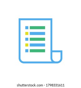 paper list vector icon logo design