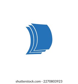 icono de papel logotipo de papel azul papel de impresora