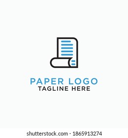Paper logo concept. Flat design vector illustration.