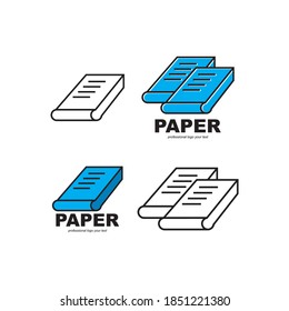 paper logo design template vector icon
 
