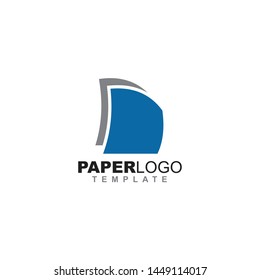 Paper logo design vector template