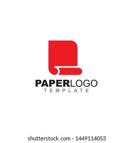 Paper logo design vector template