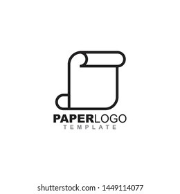 Paper logo design vector template