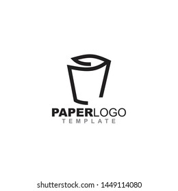 Paper logo design vector template