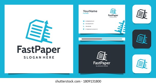 Paper Logo Illustration Vector Graphic Design In Lineart Style. Good For Brand, Advertising, Personal Use, Icon, Development, Modern, Tech, And Business Card