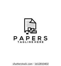 Paper Logo Image Stock Vector