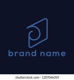 Paper Logo And P Logo Vektor