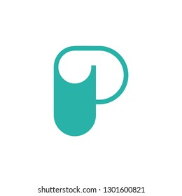 Paper Logo And P Logo Vektor