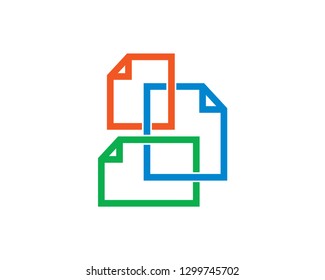 Paper Logo Template, Icon, Symbol - Vector