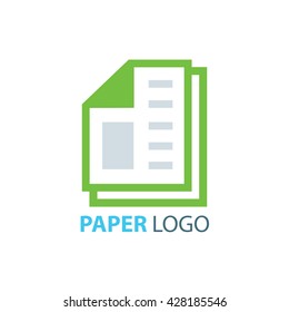 paper logo vector green color