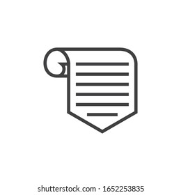 vectorial del logotipo de papel, icono, línea, elemento, plantilla