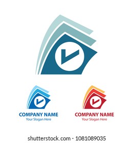 paper logo vector set with color combination