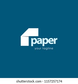 Paper Logo Vector Template Design Illustration